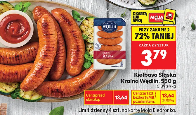 Kiełbasa Śląska Kraina Wędlin promocja w Biedronka