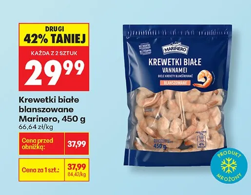 Krewetki białe blanszowane promocja w Biedronka