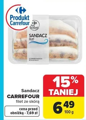 Sandacz filet ze skórą promocja w Carrefour