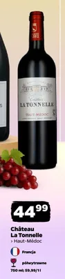 Wino czerwone Château La Tonnelle Haut-Médoc francuskie półwytrawne promocja w Netto