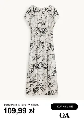 Sukienka fit & flare w kwiatki C&A promocja w C&A