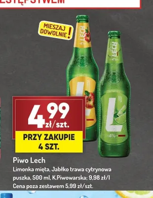 Piwo bezalkoholowe Lech Free Jabłko trawa cytrynowa promocja w Avita