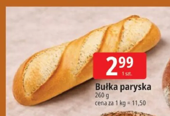 Bułka paryska promocja w Leclerc