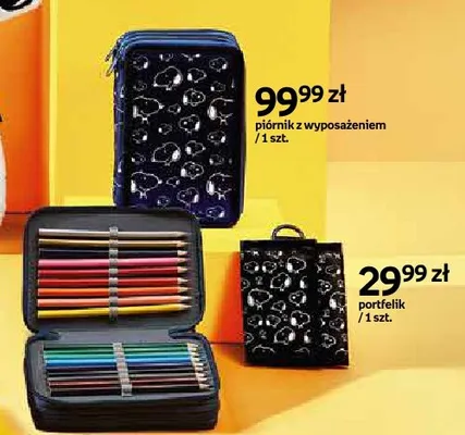 Piórnik z wyposażeniem Snoopy promocja w Empik