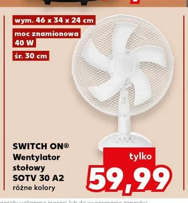 Wentylator stołowy SWITCH ON SOTV 30 A2 promocja w Kaufland