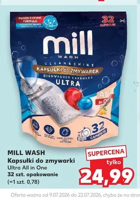 Kapsułki do zmywarki Mill Wash Ultra All in One promocja w Kaufland
