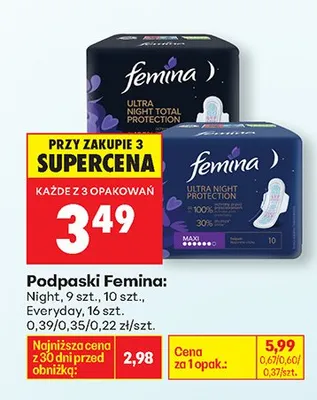 Podpaski Everyday promocja w Biedronka