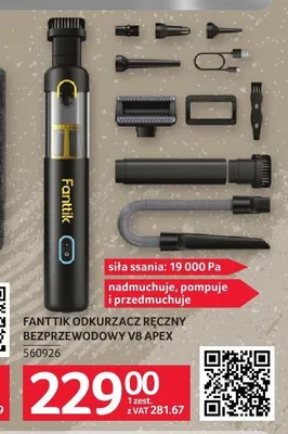 Odkurzacz ręczny bezprzewodowy Fanttik V8 Apex promocja w Selgros