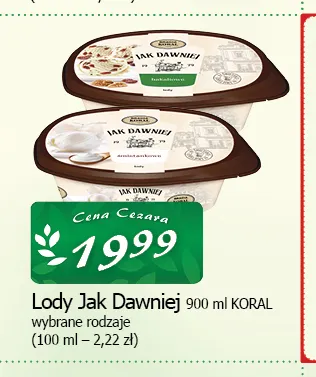 Lody Jak Dawniej promocja w CEZAR Delikatesy