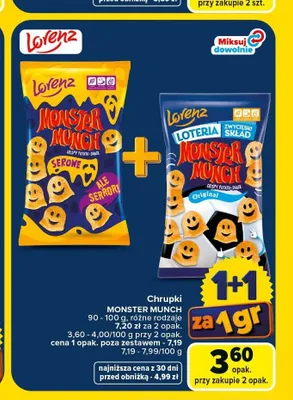 Chrupki Lorenz Monster Munch Serowe promocja w Carrefour Market