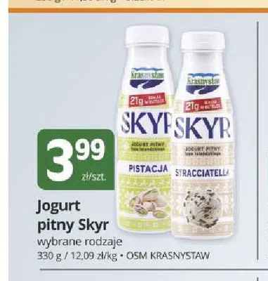 Jogurt pitny Skyr stracciatella promocja w Marketvita
