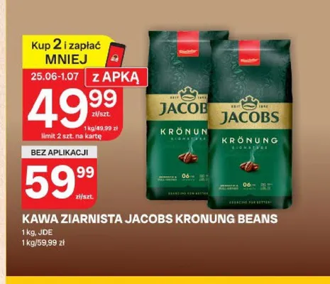 Kawa ziarnista Jacobs Kronung Beans promocja w Chorten