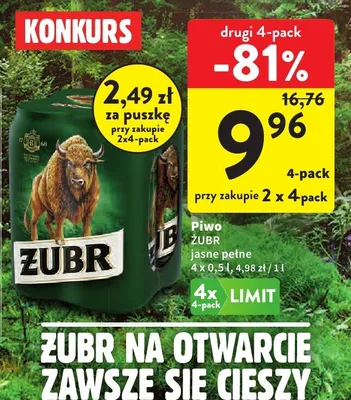 Piwo jasne pełne promocja w Intermarche