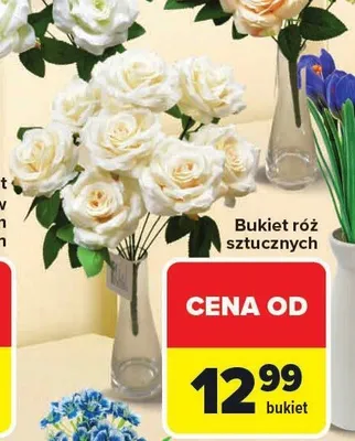 Bukiet róż sztucznych promocja w Carrefour