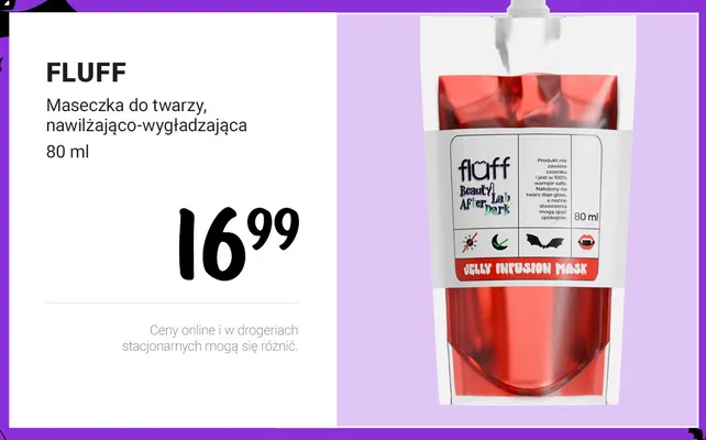 Maseczka do twarzy nawilżająco-wygładzająca Fluff promocja w Rossmann
