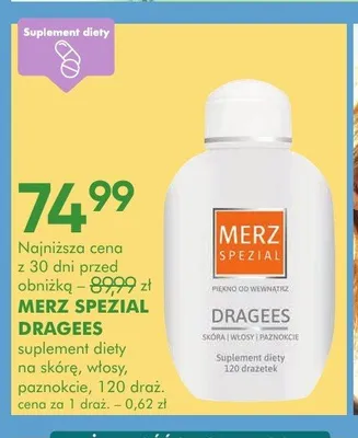 Suplement diety Merz Spezial Dragees promocja w Super-Pharm