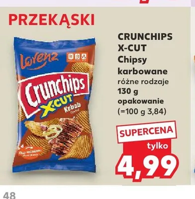 Chipsy karbowane CRUNCHIPS X-CUT Kebab promocja w Kaufland