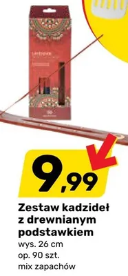 Zestaw kadzideł z drewnianym podstawkiem promocja w Bricomarche