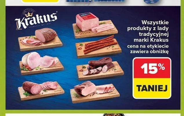 Produkty z lady tradycyjnej Krakus promocja w Carrefour
