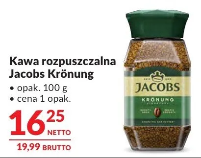 Kawa rozpuszczalna Jacobs Krönung promocja w Makro