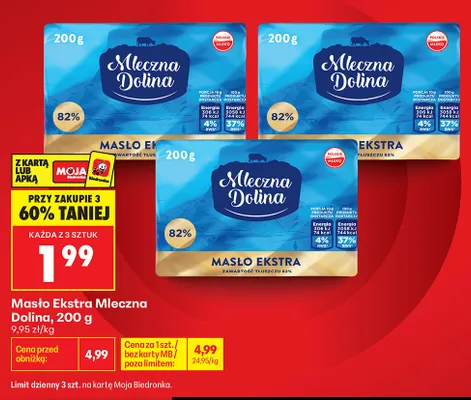 Masło Ekstra Mleczna Dolina promocja w Biedronka