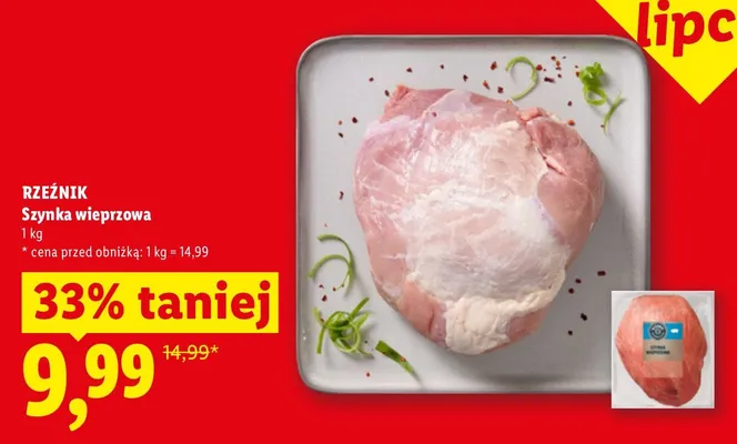 Szynka wieprzowa Rzeźnik promocja w Lidl