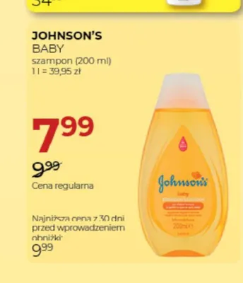 Szampon Johnson's Baby promocja w Drogerie Jawa