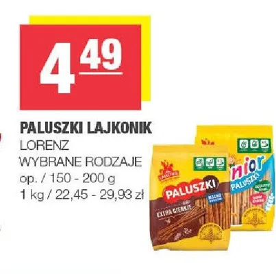 Paluszki Lajkonik Junior promocja w SPAR