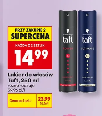 Lakier do włosów Taft Power 5 promocja w Biedronka