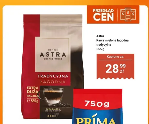 Kawa mielona Astra Tradycyjna Łagodna promocja w Dino