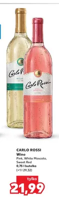 Wino czerwone Carlo Rossi Sweet Red promocja w Kaufland