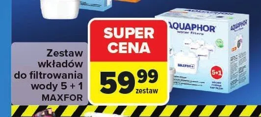 Zestaw wkładów do filtrowania wody Aquaphor Maxfor 6-pak promocja w Carrefour