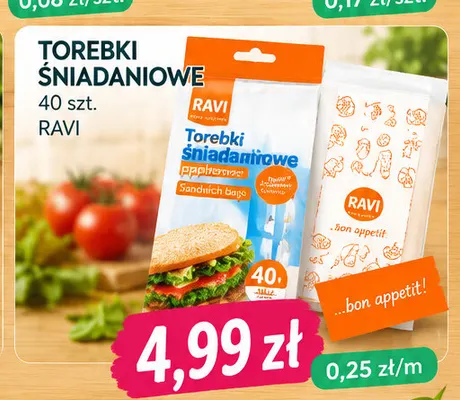 Torebki śniadaniowe Ravi promocja w emma MARKET