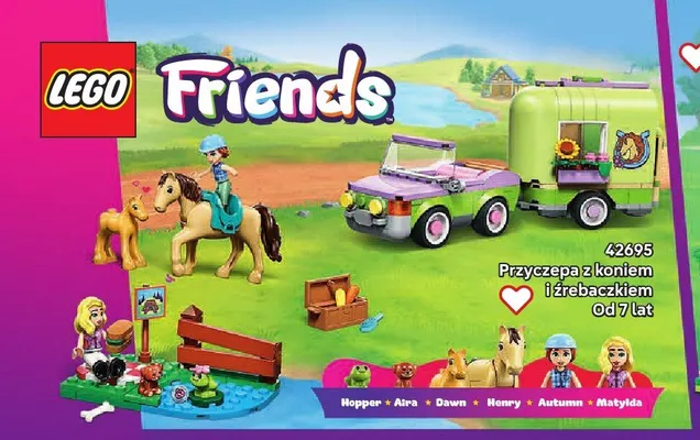 Klocki LEGO Friends 42695 Przyczepa z koniem i źrebaczkiem promocja w LEGO