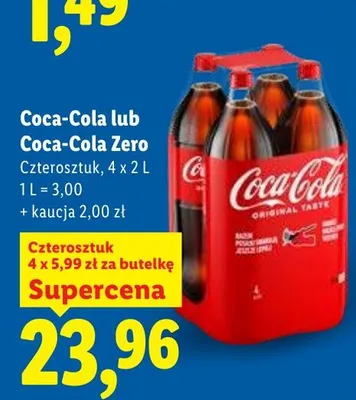 Napój Coca-cola promocja w Lidl