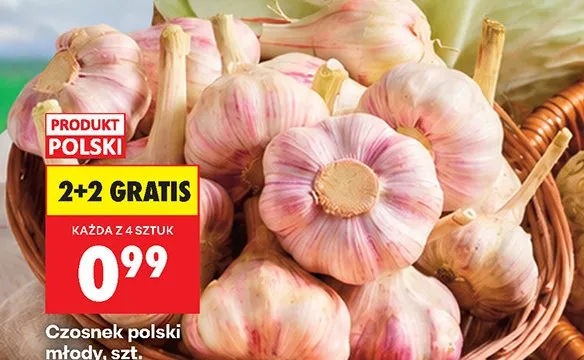 Czosnek młody polski Biedronka promocja w Biedronka