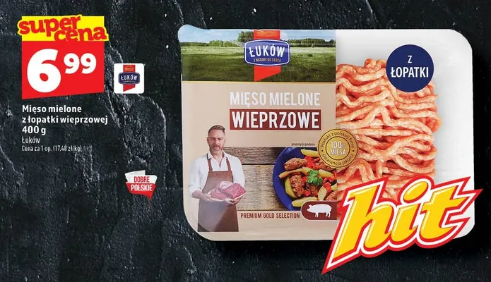 Mięso mielone z łopatki wieprzowej Łuków promocja w TOPAZ