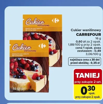 Cukier wanilinowy Carrefour promocja w Carrefour Market