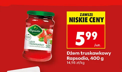 Dżem truskawkowy Rapsodia promocja w Biedronka
