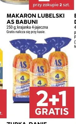 Makaron Lubelski As Babuni promocja w Stokrotka