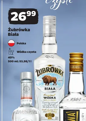 Wódka Żubrówka Biała promocja w Netto