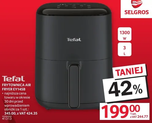 Frytownica TEFAL Air Fryer EY145B promocja w Selgros