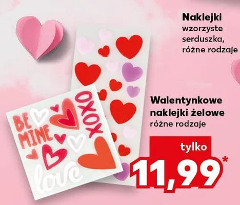Naklejki wzorzyste serduszka promocja w Kaufland