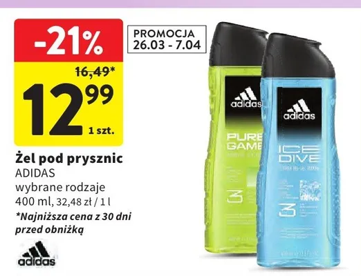 Żel pod prysznic wybrane rodzaje promocja w Intermarche