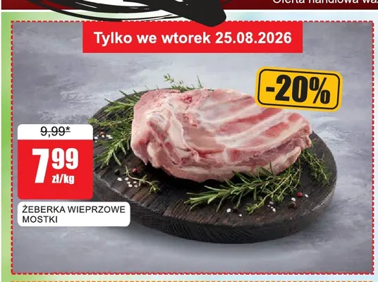 Żeberka wieprzowe mostki promocja w Bingo