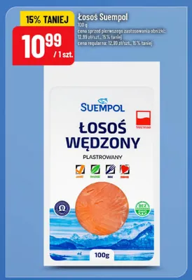 Łosoś wędzony plastrowany Suempol promocja w POLOmarket