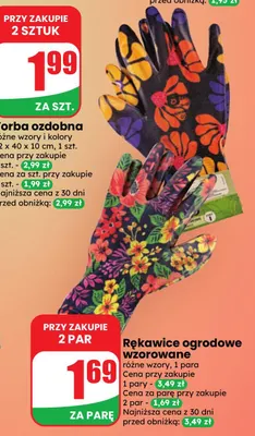 Rękawice ogrodowe wzorowane promocja w Dino