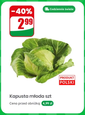 Kapusta młoda polska promocja w Dino