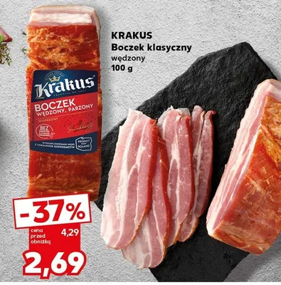 Boczek klasyczny wędzony promocja w Kaufland