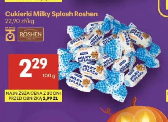 Cukierki Milky Splash Roshen promocja w Delikatesy Centrum